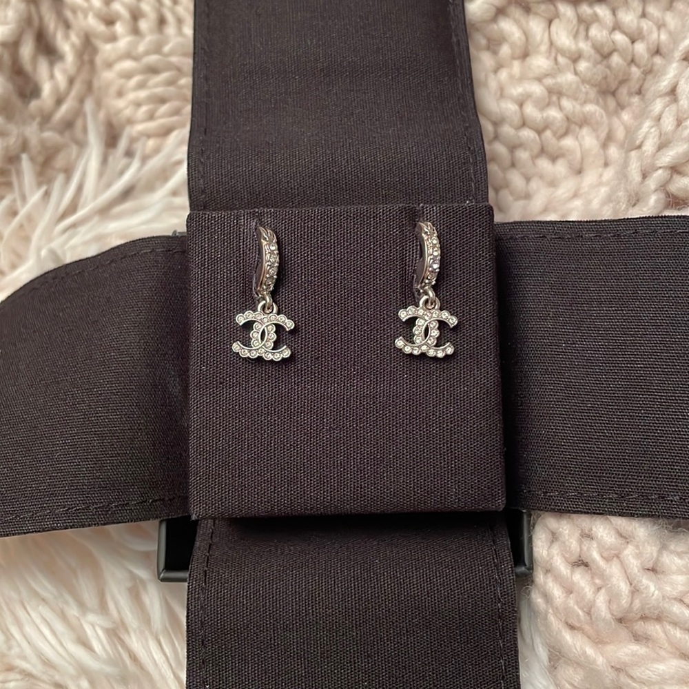 Authentic Chanel 22B hoop earrings